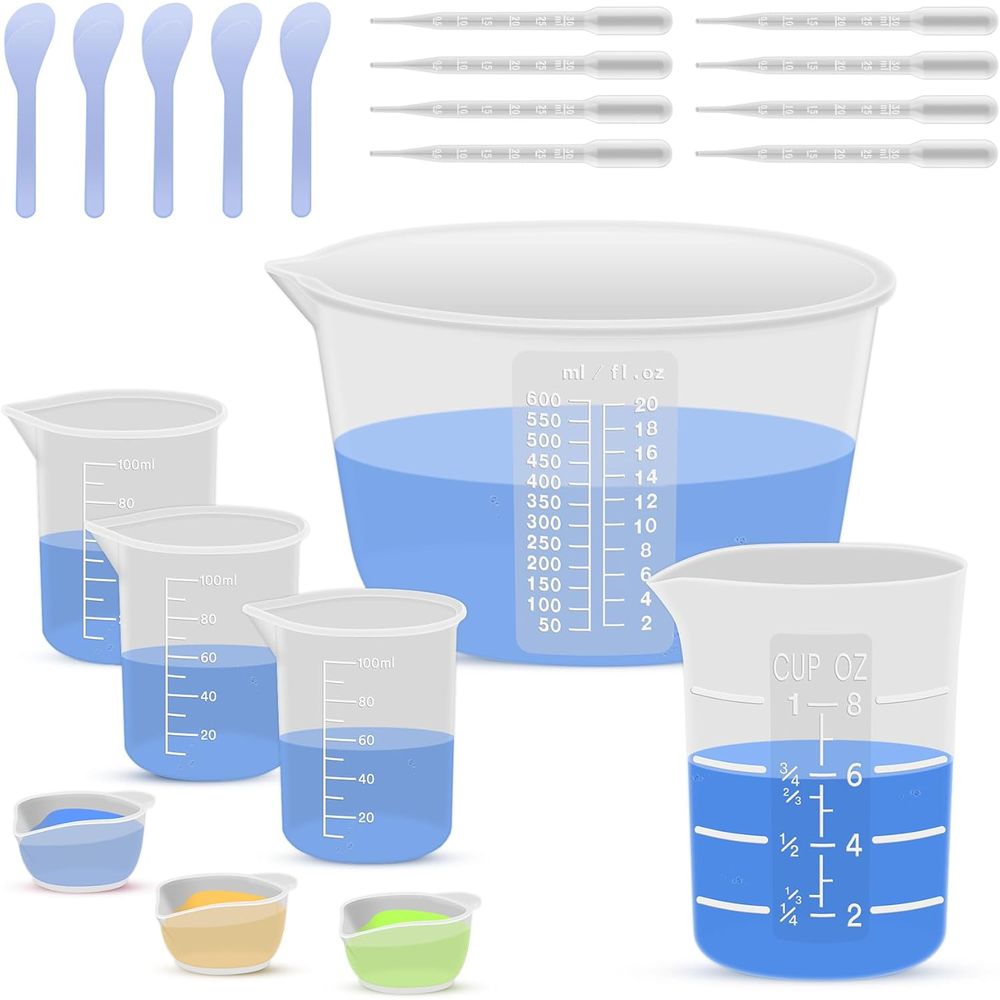 Mixing Cup Silicone - Silicone Resin Mixing Measuring Cups or
