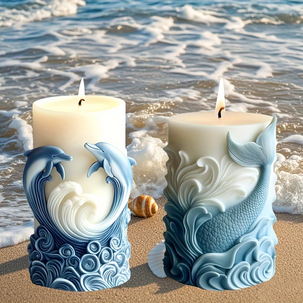 Ocean Theme Silicone Candle Mo - đánh giá và giá Resin Ocean Wave Mold