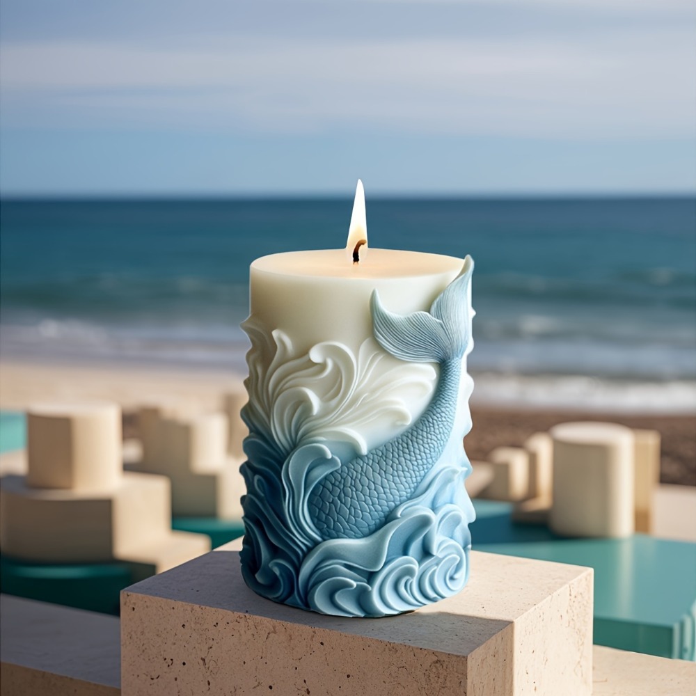 Ocean Theme Silicone Candle Mo - đánh giá và giá Resin Ocean Wave Mold