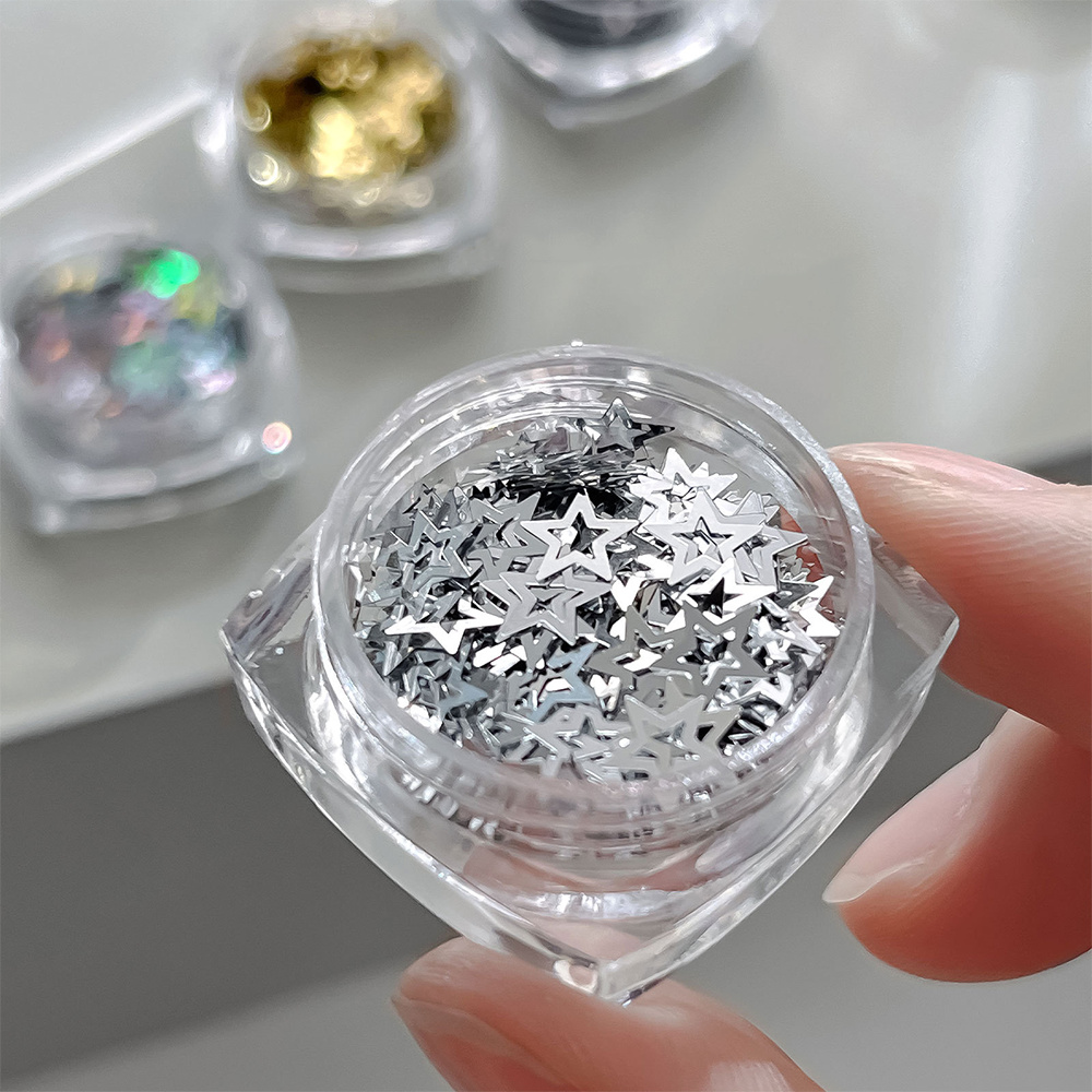 1 JAR Hollow Five-pointed Star - đánh giá và giá Gold Foil Flakes