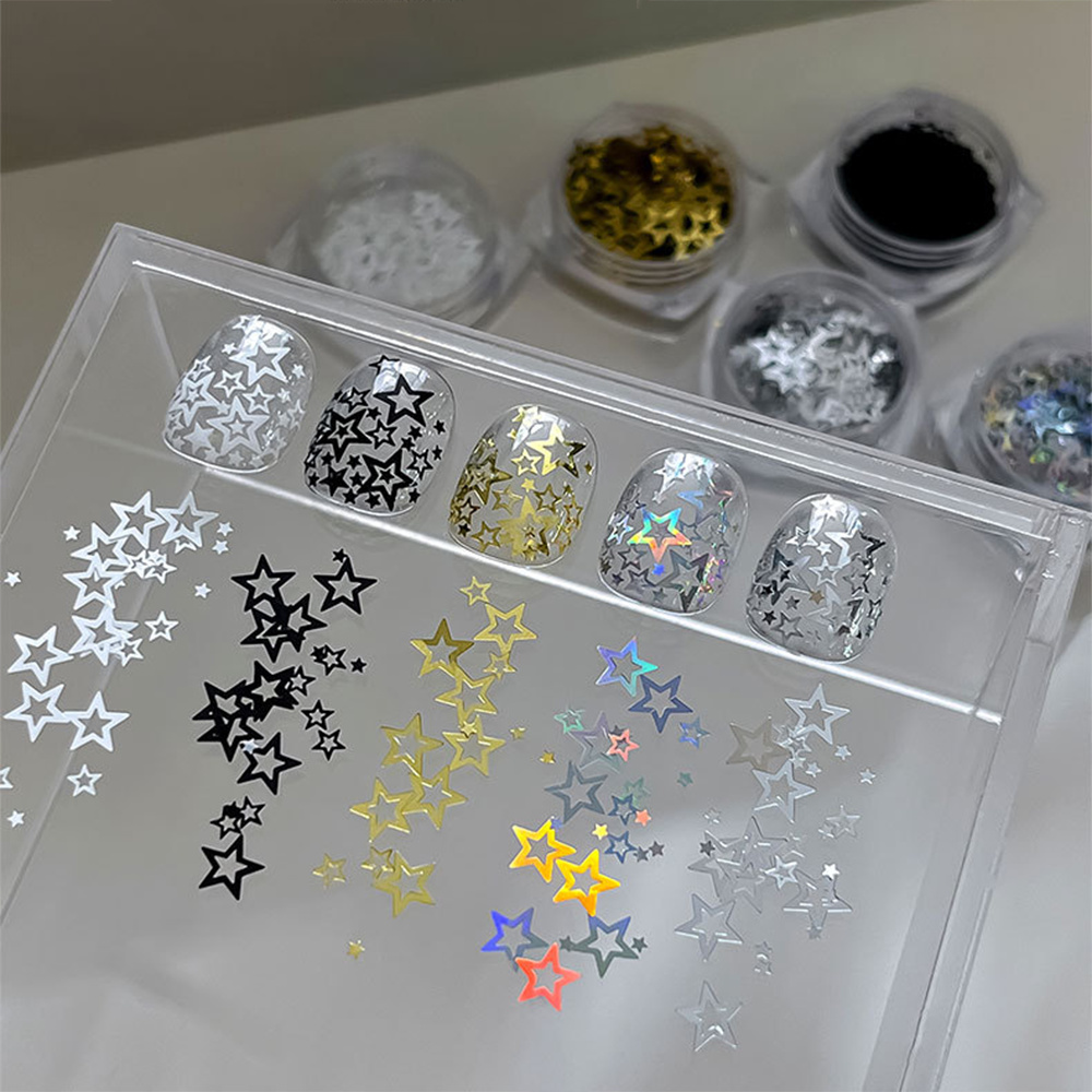 1 JAR Hollow Five-pointed Star - đánh giá và giá Gold Foil Flakes