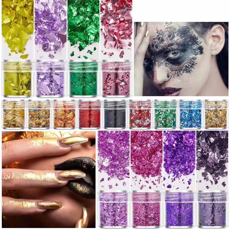 4pcs Set Gold Silver Mult-colo - đánh giá và giá Gold Foil Flakes
