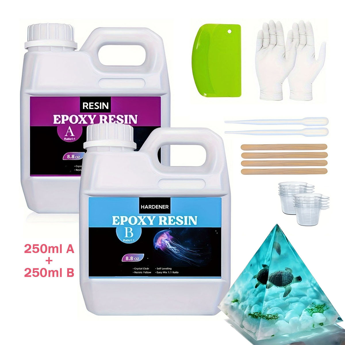 125ml/250ml Crystal Clear Cast - đánh giá và giá Resin Jewelry Kit