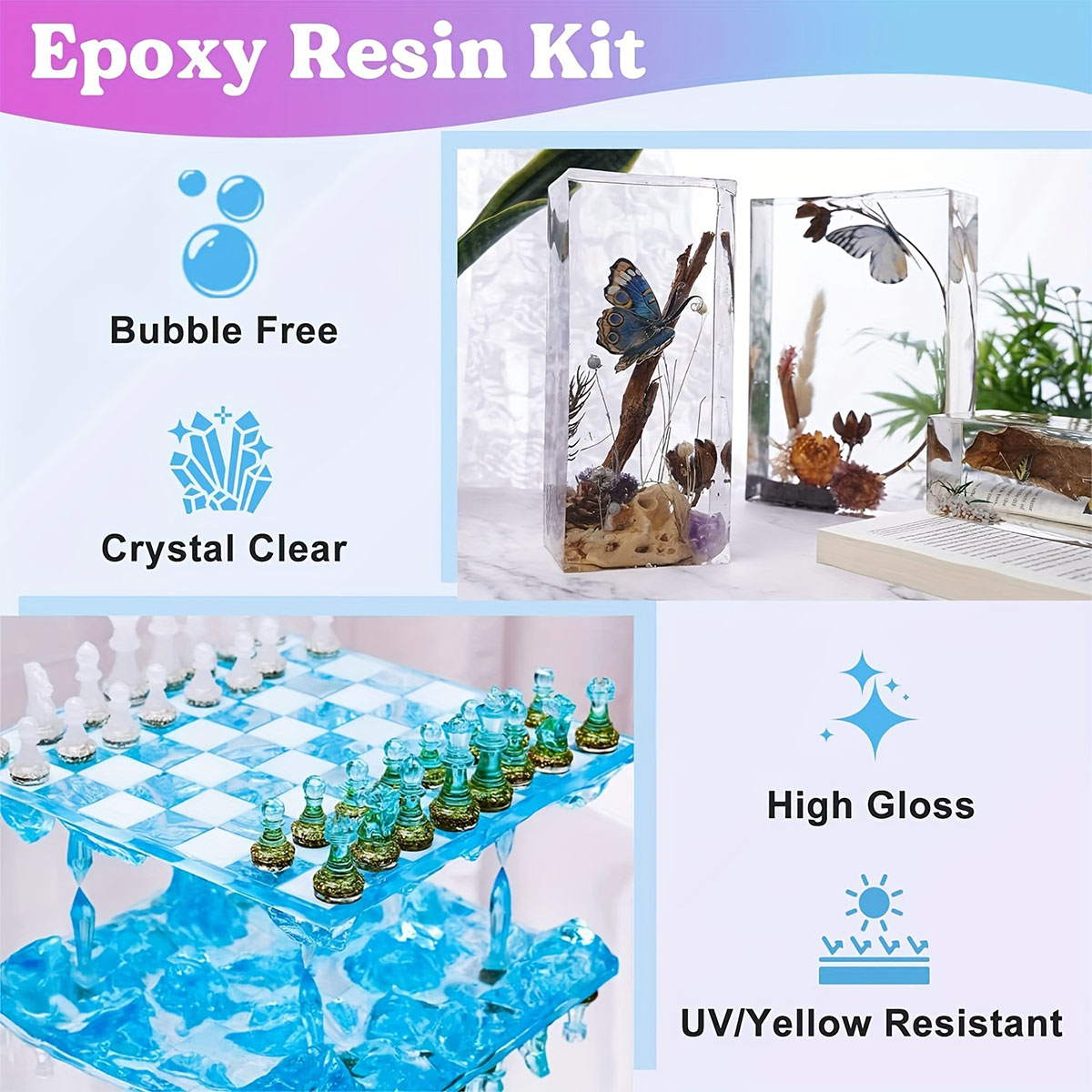 125ml/250ml Crystal Clear Cast - đánh giá và giá Resin Jewelry Kit