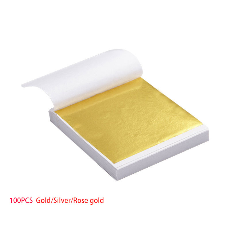 100pcs9x9cm Nghệ Thuật Thủ Côn - đánh giá và giá Gold Foil Flakes