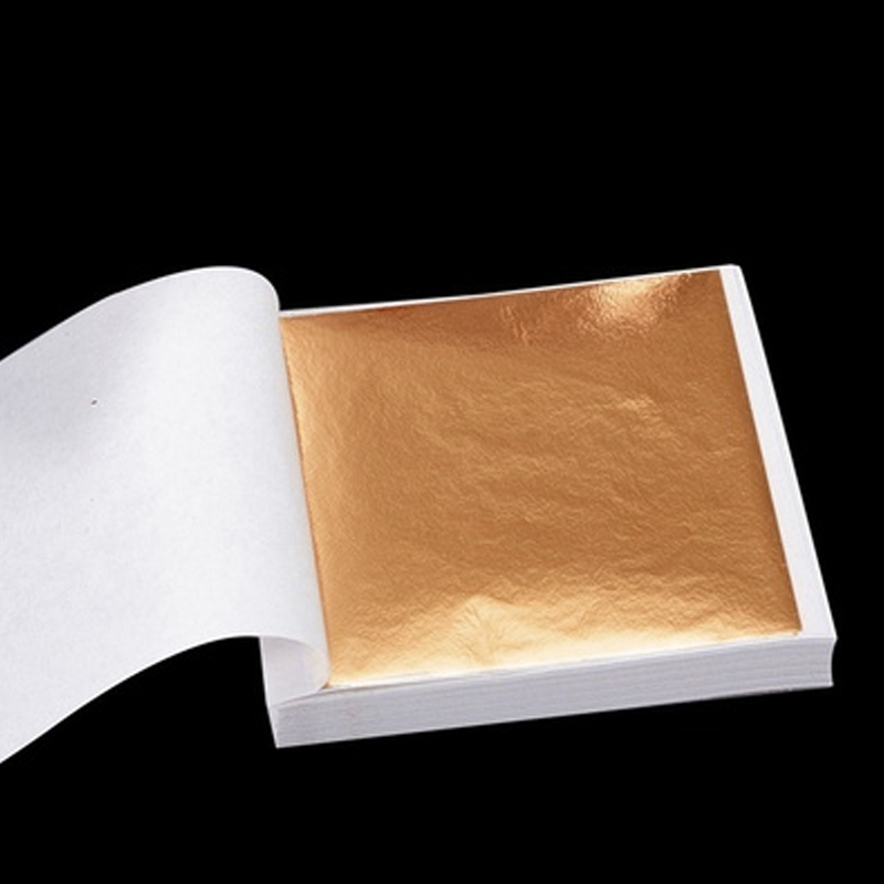 100pcs9x9cm Nghệ Thuật Thủ Côn - đánh giá và giá Gold Foil Flakes