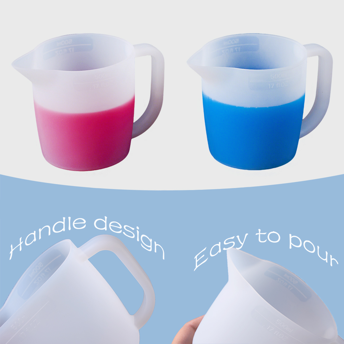 500ML Silicone Measuring Cup w - đánh giá và giá Mixing Cup Silicone