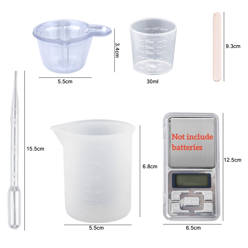 Epoxy Resin Kit Crystal Clear  - đánh giá và giá Mixing Cup Silicone