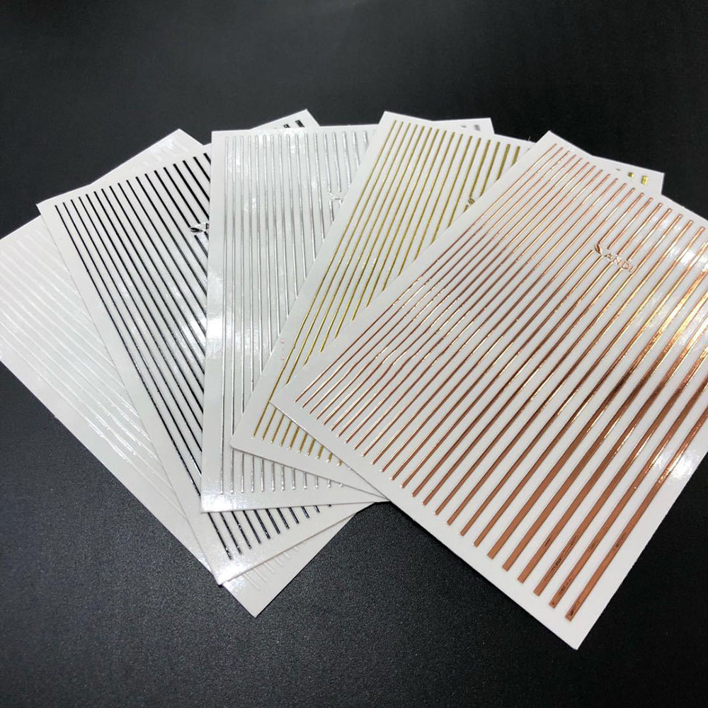 1 Tấm 3D Vàng Bạc Đường Sọc Mi - đánh giá và giá Gold Foil Flakes