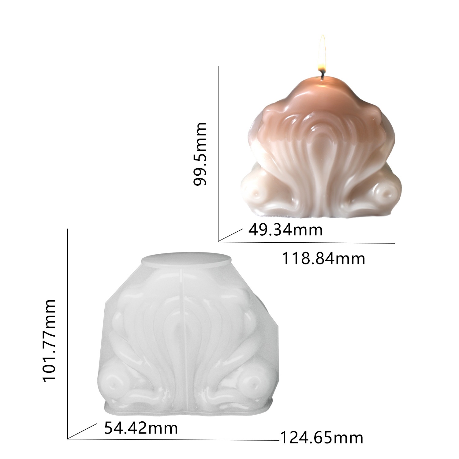 Ocean Shell Candle Silicone Mo - đánh giá và giá Resin Ocean Wave Mold