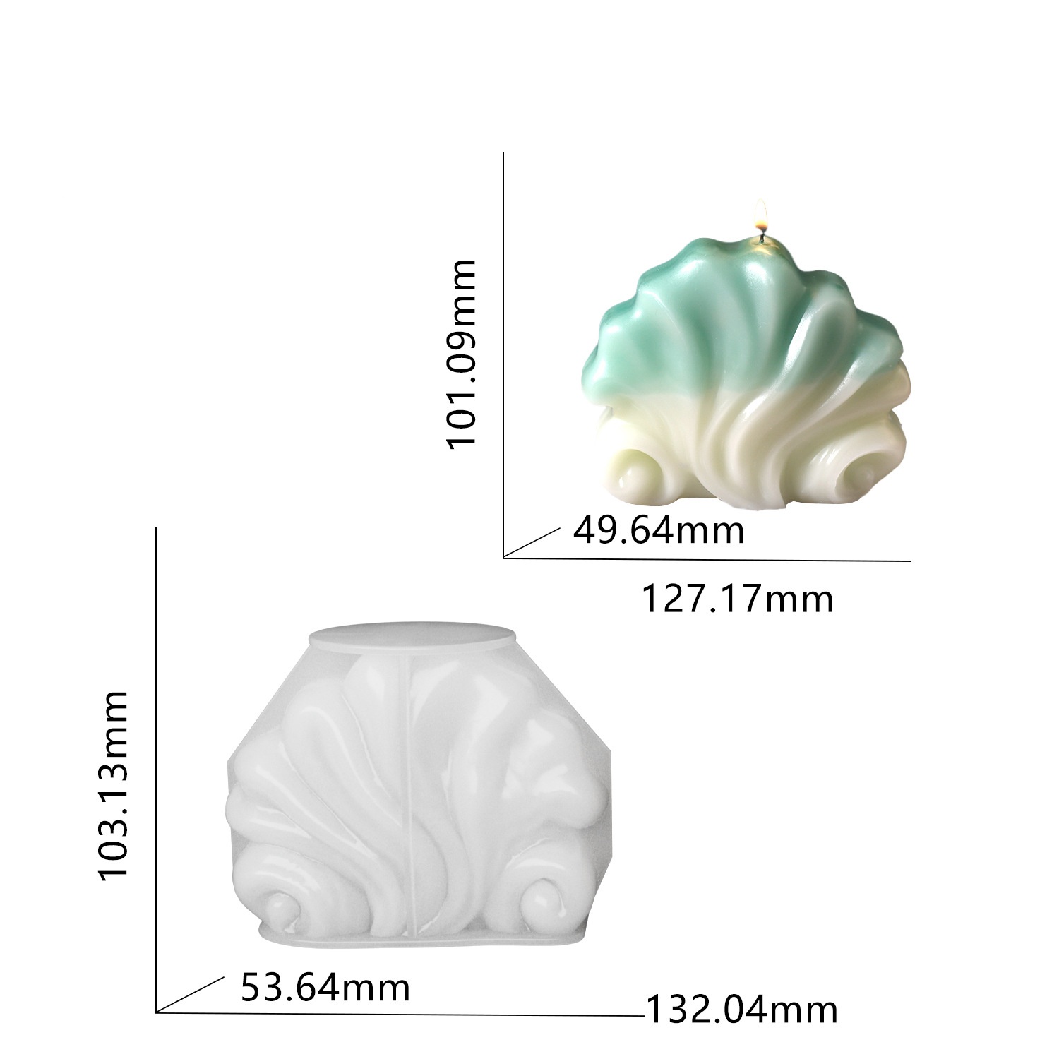 Ocean Shell Candle Silicone Mo - đánh giá và giá Resin Ocean Wave Mold