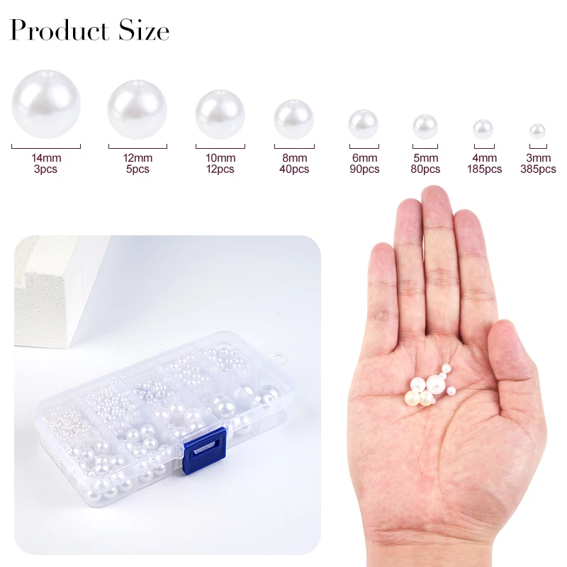 800pcs Artificial Faux Pearl R - đánh giá và giá Resin Jewelry Kit