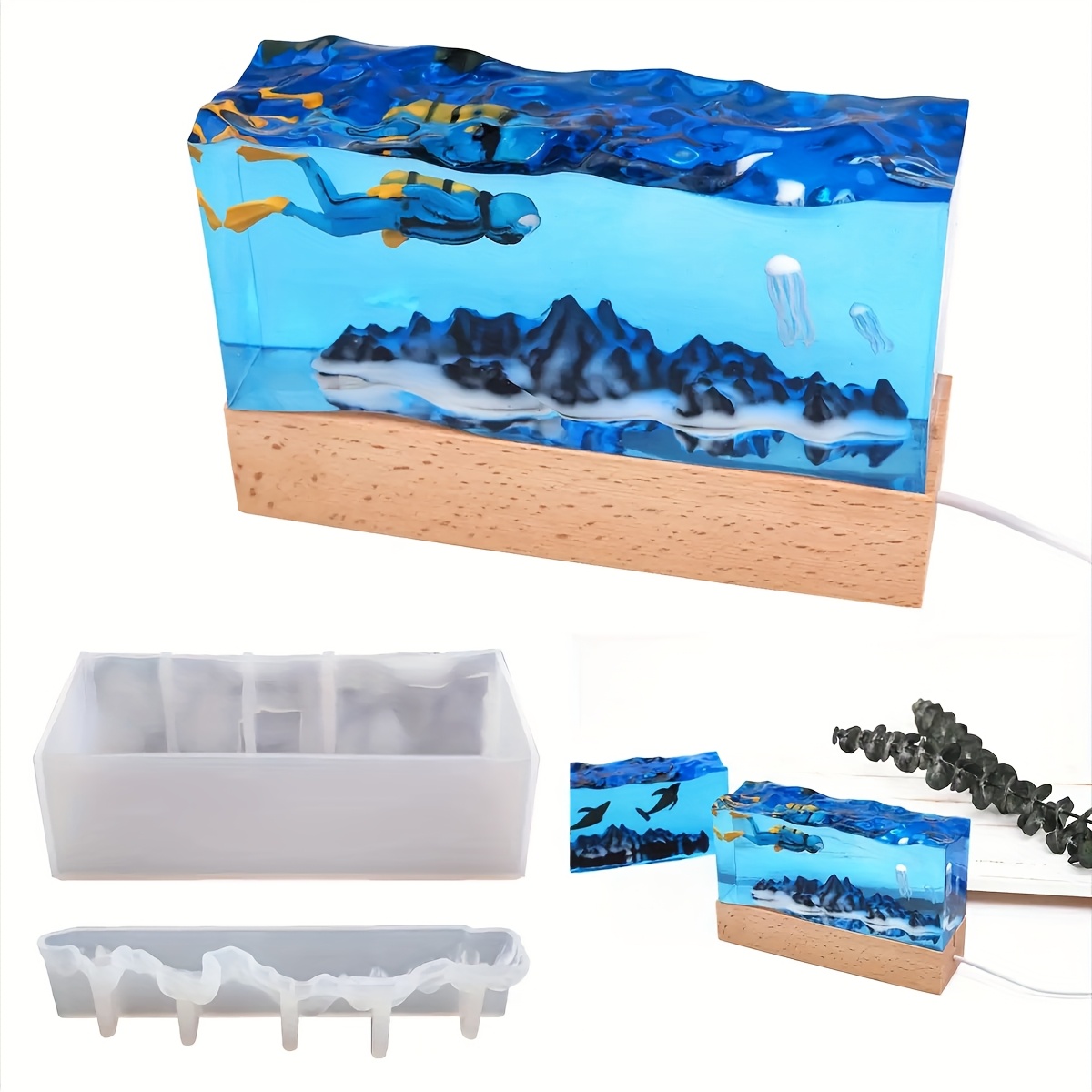 1Set of Ocean Wave Resin Molds - đánh giá và giá Resin Ocean Wave Mold