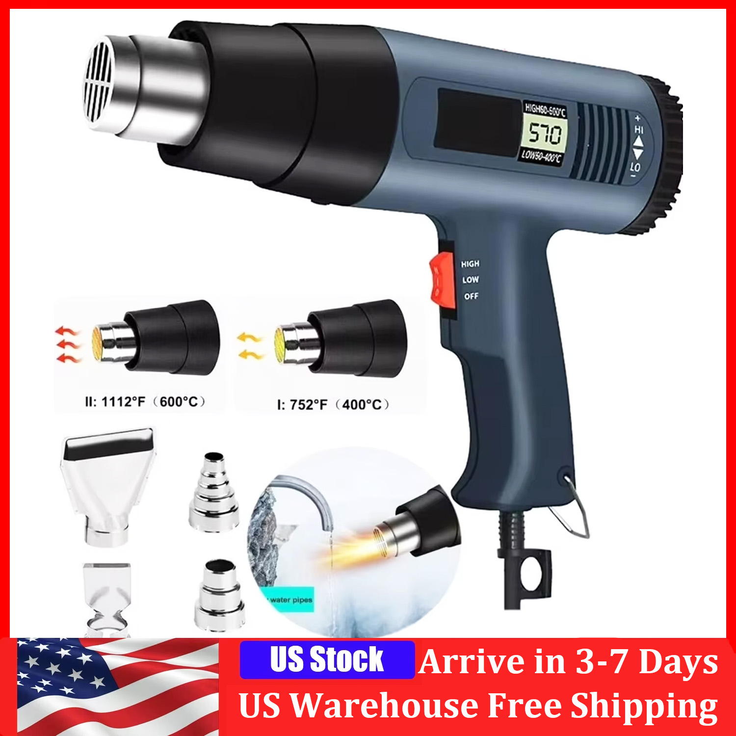 2000W Electric Heat Gun With L - đánh giá và giá Heat Gun Small