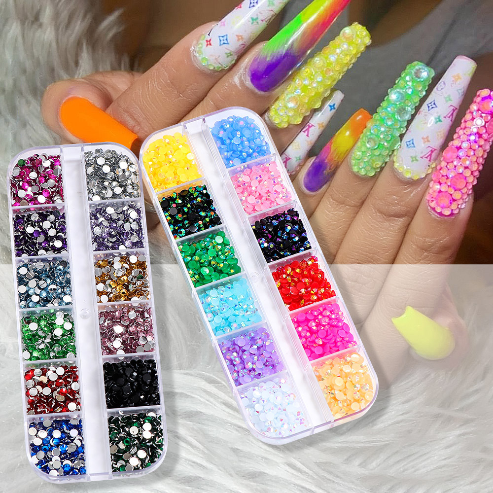 2400pcs 2mm AB Jelly Rhineston - đánh giá và giá Resin Glitter Pack
