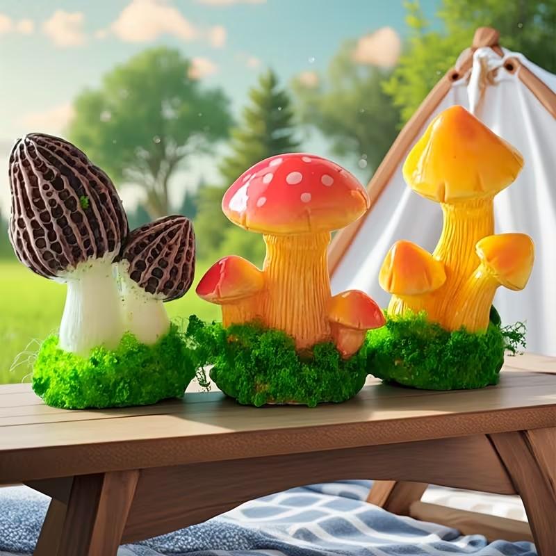 1 Set of 3pcs Artificial Mushr - đánh giá và giá Terrarium Moss Art