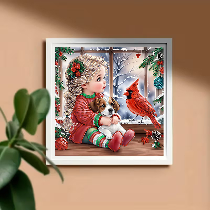 Winter Girl and Dog Diamond Pa - đánh giá và giá Resin Craft Kit