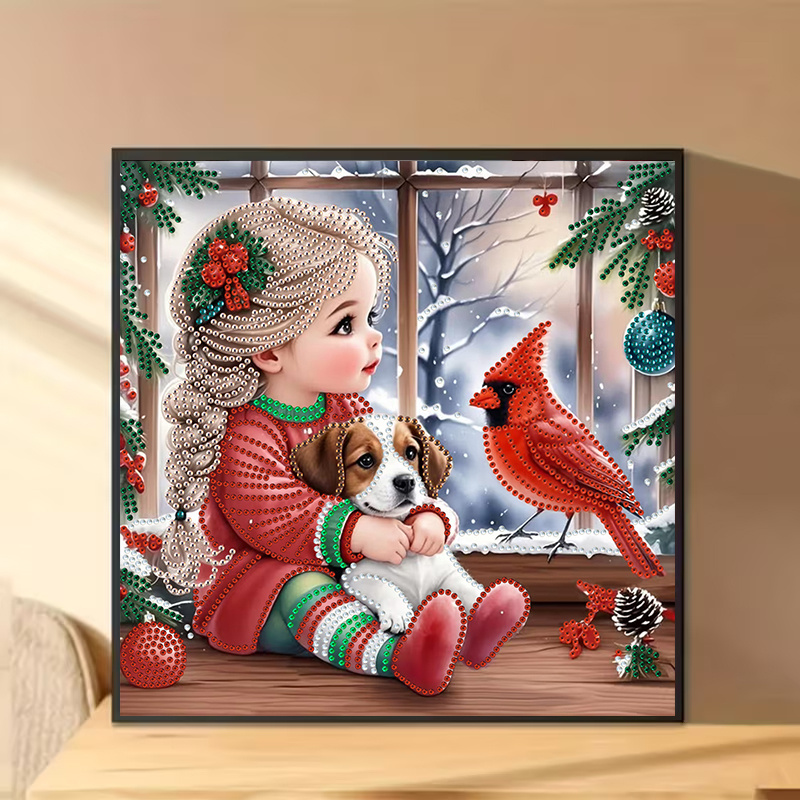 Winter Girl and Dog Diamond Pa - đánh giá và giá Resin Craft Kit
