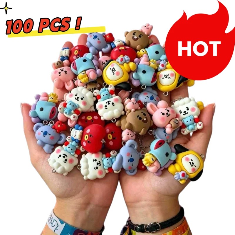 7pcs BT21 Resin Cartoon Charm  - đánh giá và giá Resin Craft Material