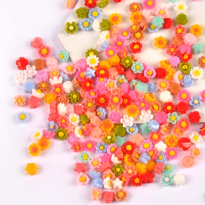 100PCs 6mm Mixed Mini Flatback - đánh giá và giá Resin Craft Material