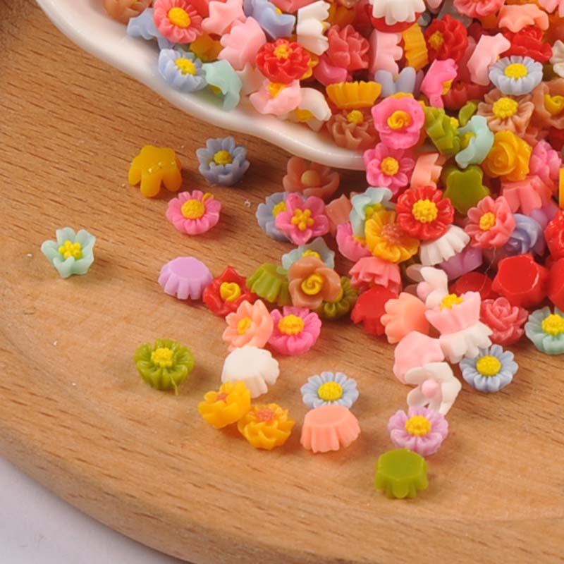 100PCs 6mm Mixed Mini Flatback - đánh giá và giá Resin Craft Material