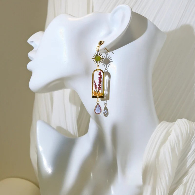 Unique Purple Lavender Earring - đánh giá và giá Dried Flower Bulk