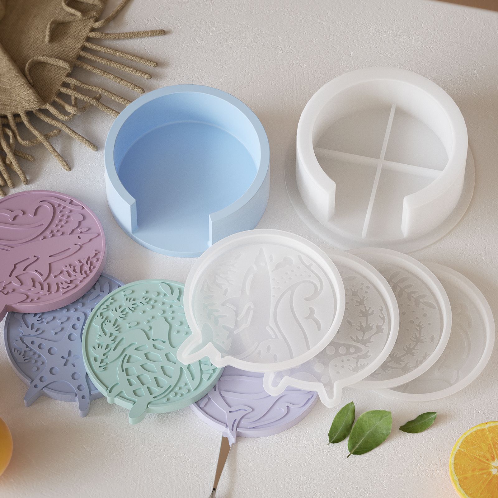 Plaster Coaster Storage Base M - đánh giá và giá Resin Ocean Wave Mold