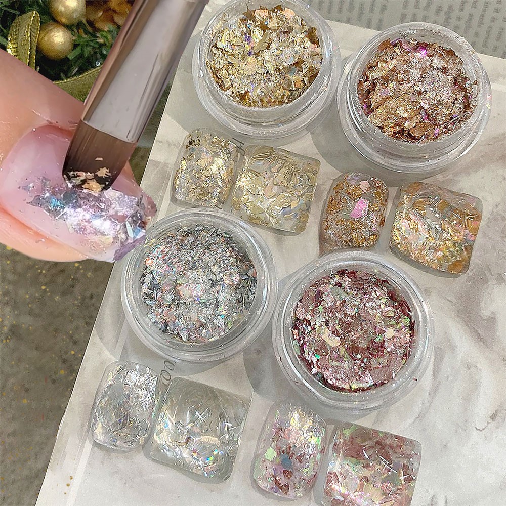 4jars Sparkly Gold Silver Foil - đánh giá và giá Gold Foil Flakes