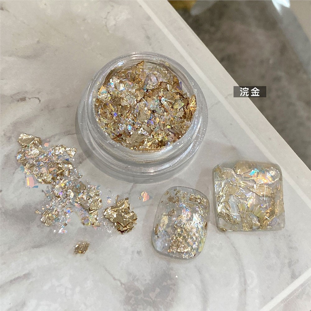 4jars Sparkly Gold Silver Foil - đánh giá và giá Gold Foil Flakes