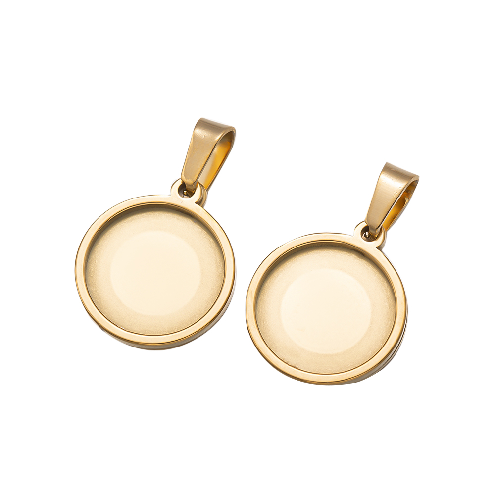5Pcs/Lot Stainless Steel Round - đánh giá và giá Bezels Set Pendant
