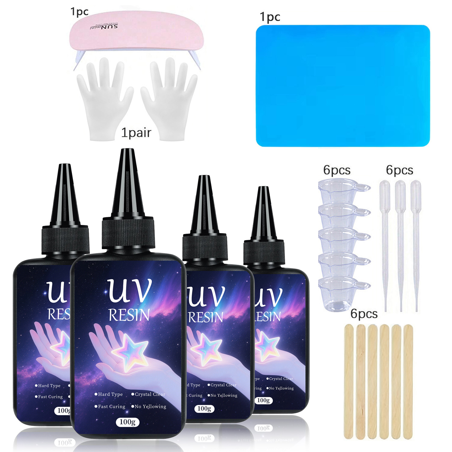 UV Resin kit with Casting Tool - đánh giá và giá Epoxy Uv Resin Kit