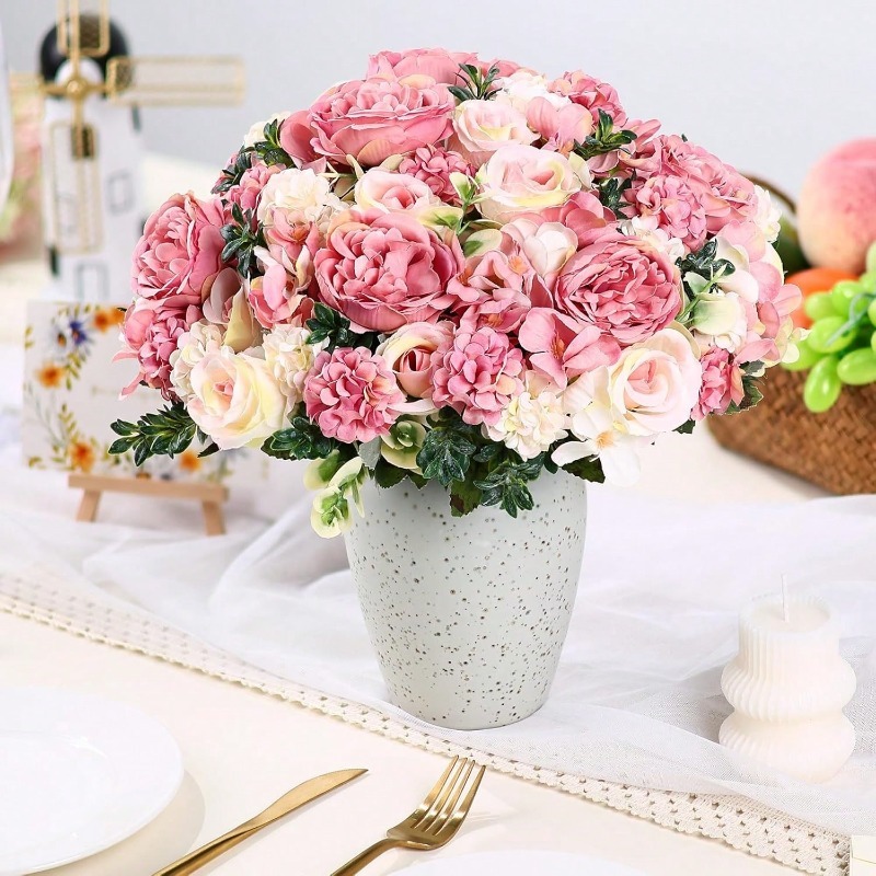 32cm Silk Artificial Rose Bouq - đánh giá và giá Dried Flower Bulk
