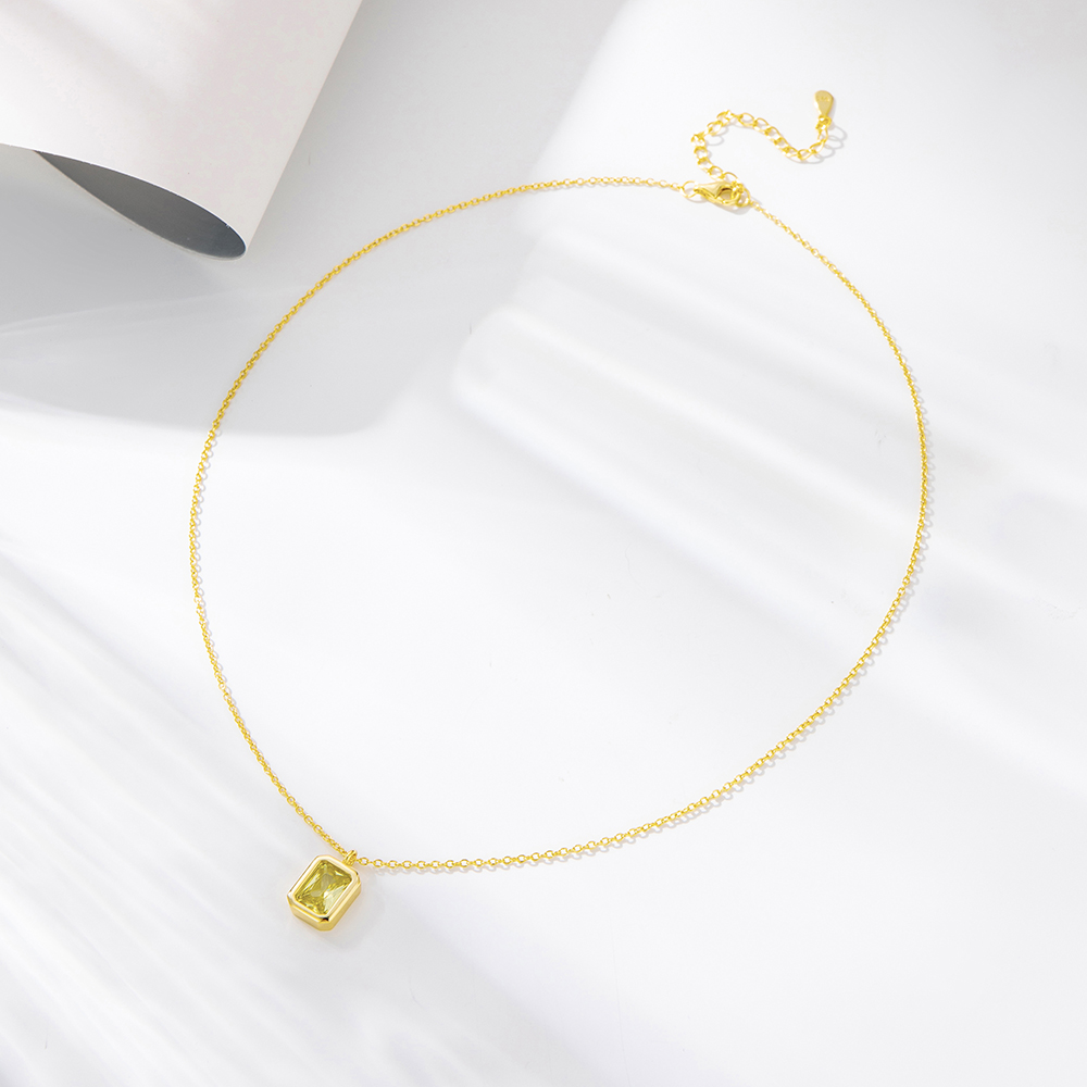 925 Sterling Silver Gold Plate - đánh giá và giá Bezels Set Pendant