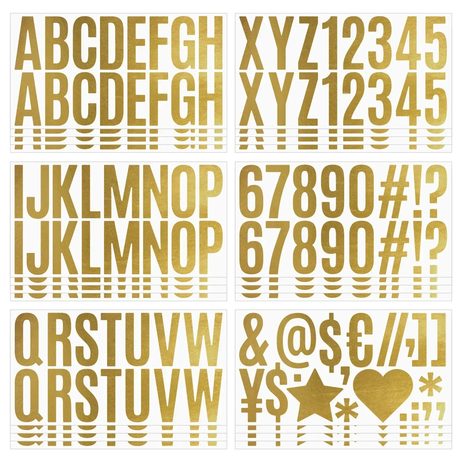 100 Pcs 6 Sheets Gold Letter S - đánh giá và giá Gold Foil Flakes
