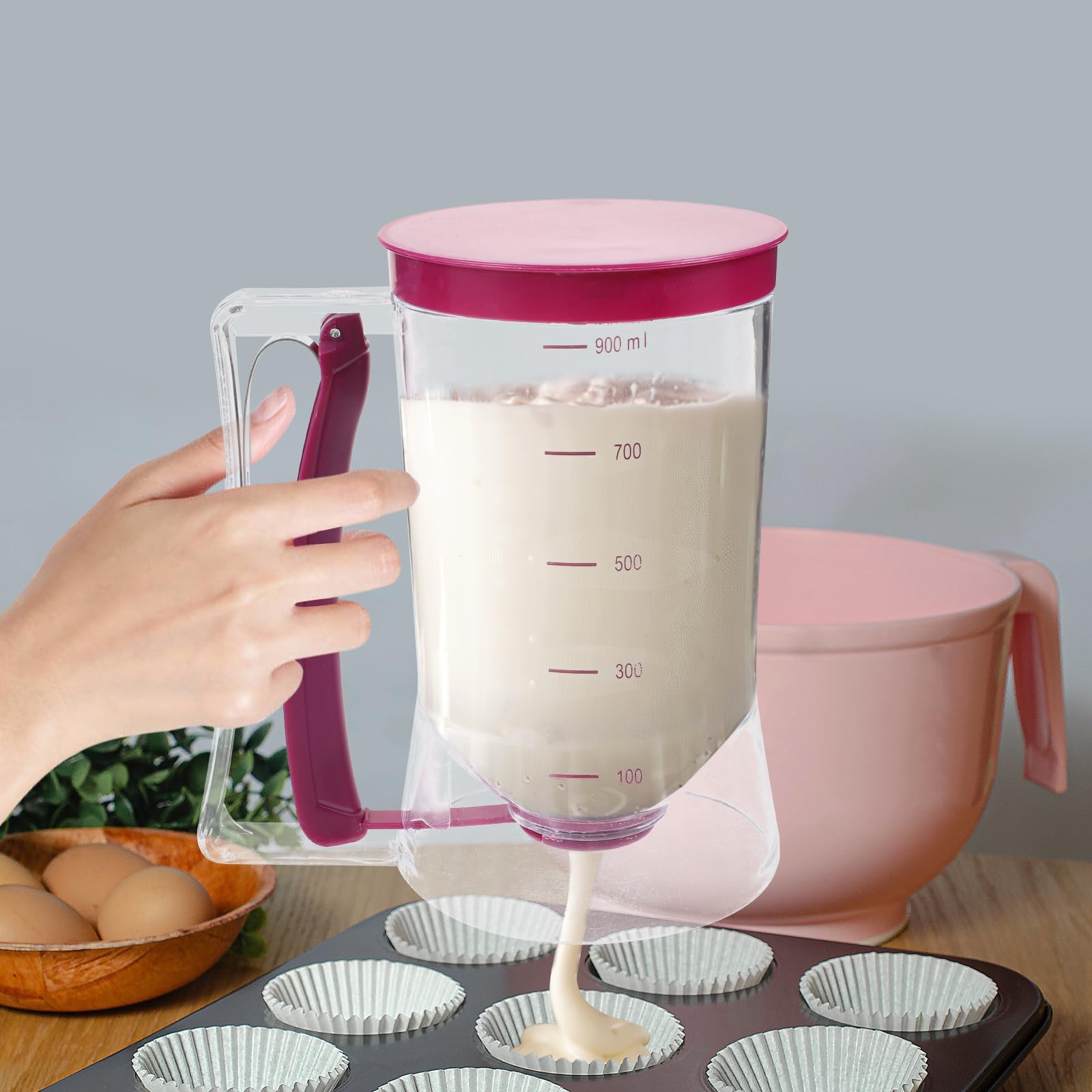 900ml Batter Dispenser Cupcake - đánh giá và giá Mixing Cup Silicone