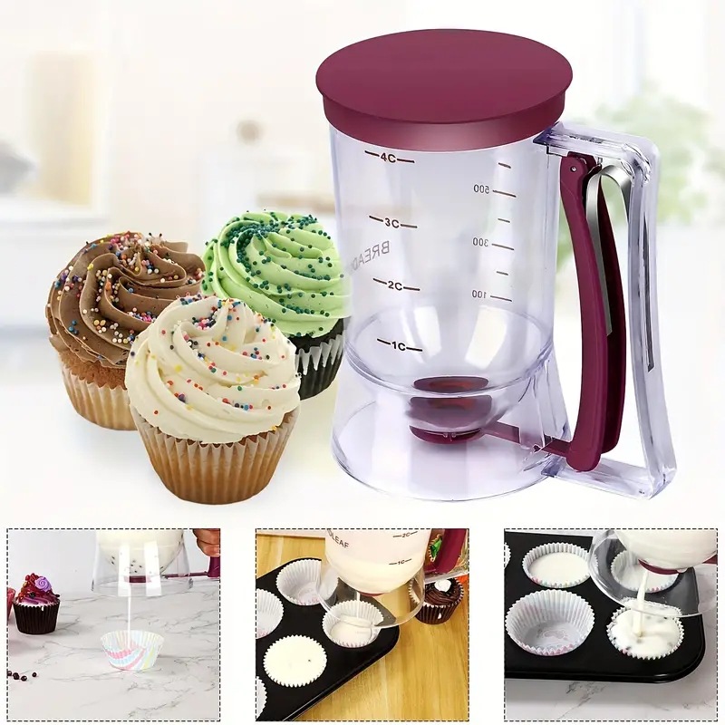 900ml Batter Dispenser Cupcake - đánh giá và giá Mixing Cup Silicone
