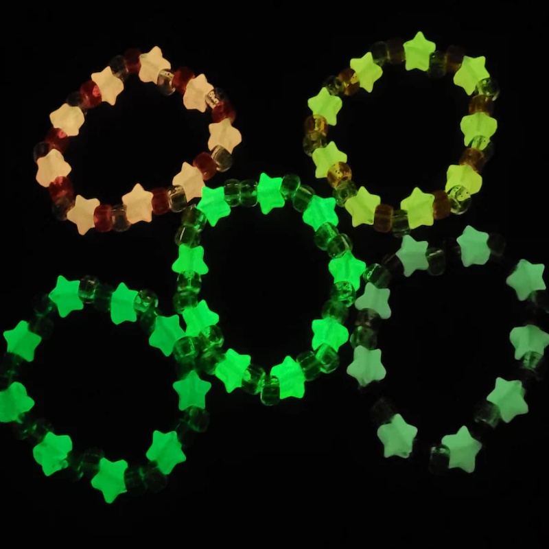 5 Glow star kandi bracelet set - đánh giá và giá Resin Glitter Pack