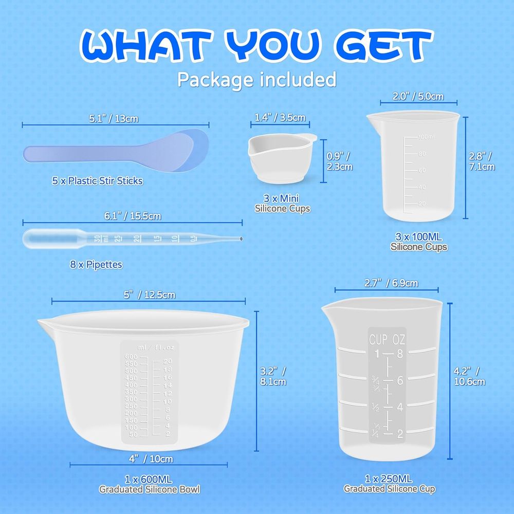 Silicone Resin Mixing Measurin - đánh giá và giá Mixing Cup Silicone