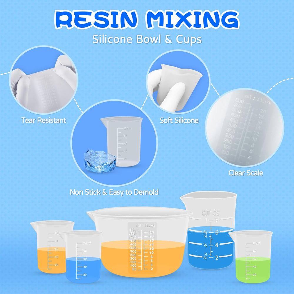 Silicone Resin Mixing Measurin - đánh giá và giá Mixing Cup Silicone