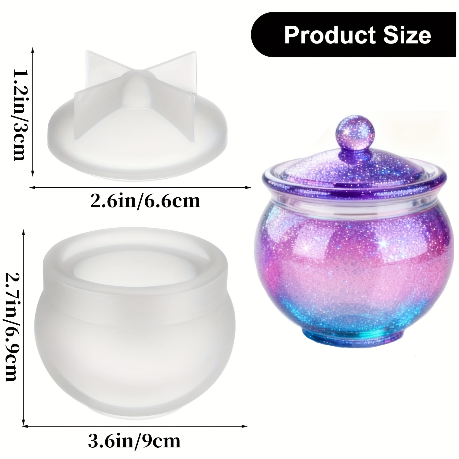 1 set of round resin can molds - đánh giá và giá Resin Jewelry Kit