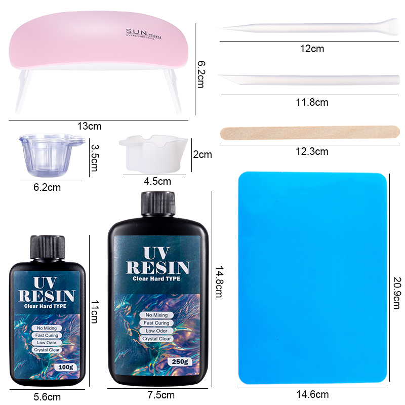 100g/250g Clear UV Resin Hard  - đánh giá và giá Gold Foil Flakes